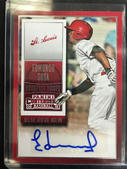 2015 Panini Contenders Edmundo Sosa Rookie Autograph Baseball Card