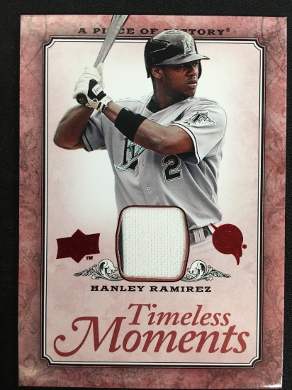 2008 UD A Piece of History Timeless Moments Hanley Ramirez Marlins Jersey Card