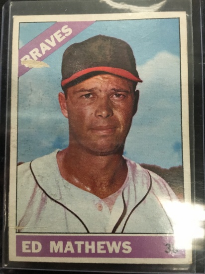 1966 Topps #200 Ed Mathews Braves Vintage Baseball Card