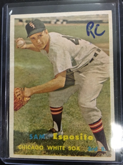1957 Topps #301 Sam Esposito White Sox Rookie Vintage Baseball Card
