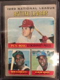 1970 Topps #61 NL Batting Leaders - Pete Rose & Roberto Clemente Vintage Baseball Card