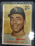 1957 Topps #401 Earl Battey White Sox Rookie Vintage Baseball Card