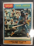 1976 Topps #1 Hank Aaron Record Breaker Brewers Vintage Baseball Card