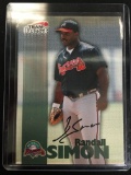 1999 Team Best Randall Simon Braves Rookie Autograph Baseball Card