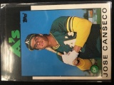 1986 Topps Traded Jose Canseco A's Rookie Baseball Card