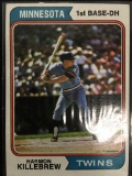 1974 Topps #400 Harmon Killebrew Twins Vintage Baseball Card