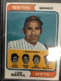 1974 Topps #179 Yogi Berra Mets Vintage Baseball Card