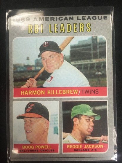 1970 Topps #64 AL RBI Leaders - Harmon Killebrew, Reggie Jackson