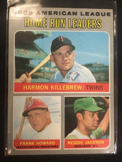 1970 Topps #66 AL Home Run Leaders - Harmon Killewbrew, Reggie Jackson