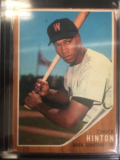 1962 Topps #347 Chuck Hinton Senators Vintage Baseball Card