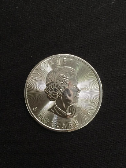 1-Ounce .9999 Extra Fine Silver Canadian 5 Dollar 2017 Bullion Round