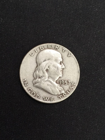 1957-D United States Franklin Half Dollar - 90% Silver Coin