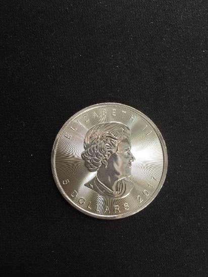 1-Ounce .9999 Extra Fine Silver Canadian 5 Dollar 2017 Bullion Round