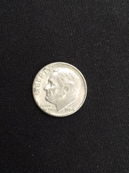 1964-D United States Roosevelt Dime - 90% Silver Coin