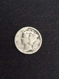 1944-S United States Mercury Silver Dime - 90% Silver Coin