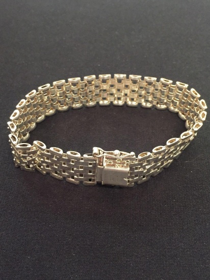 Italian Made Wide Designer Link 8" Bracelet