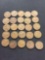 25 Count Lot of United States Lincoln Cent Wheat Pennies