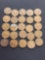 25 Count Lot of United States Lincoln Cent Wheat Pennies