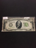 1934 $10 United States Federal Reserve Note
