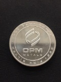 1 Troy Ounce .999 Fine Silver OPM Bullion Round