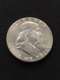 1963 United States Franklin Half Dollar - 90% Silver Coin