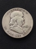 1951-S United States Franklin Half Dollar - 90% Silver Coin