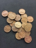 25 Count Lot of United States Lincoln Cent Wheat Pennies