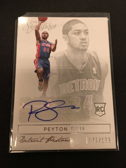 2013-14 Panini Signatures Peyton Siva Pistons Rookie Autograph Basketball Card /199