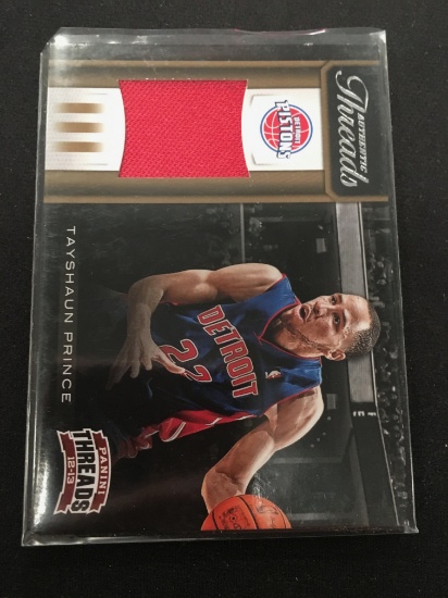 2012-13 Panini Threads Tayshaun Prince Pistons Jersey Card