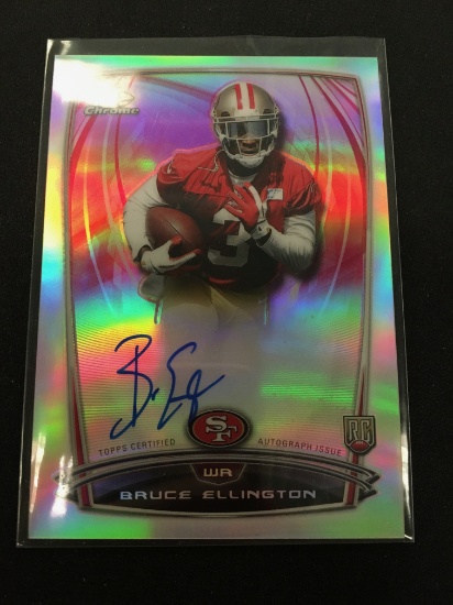 2014 Bowman Chrome Refractor Bruce Ellington 49ers Rookie Autograph Football Card