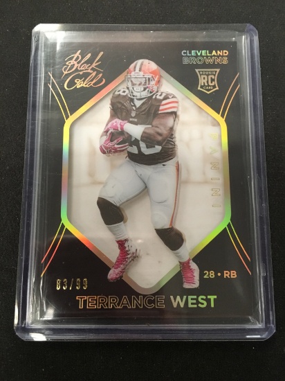 2014 Panini Black Gold Terrance West Browns Rookie Card /99