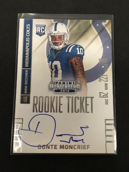 2014 Panini Contenders Donte Moncrief Colts Rookie Autograph Football Card