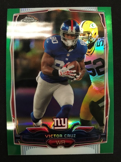 2014 Topps Chrome Green Refractor Victor Cruz Giants Football Card