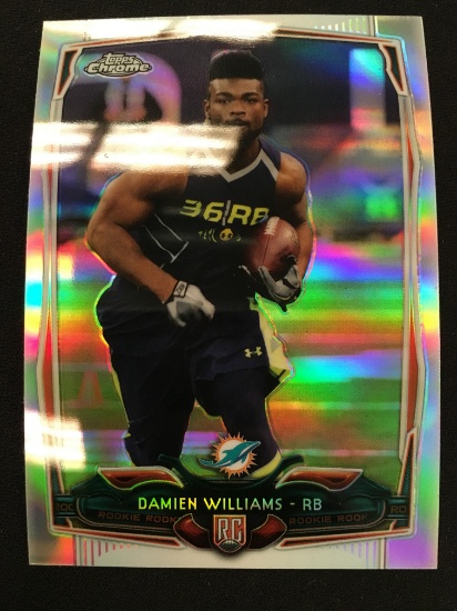 2014 Topps Chrome Refractor Damien Williams Dolphins Rookie Card