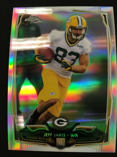 2014 Topps Chrome Refractor Jeff Janis Packers Rookie Football Card