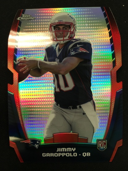 2014 Topps Chrome Die-Cut Jimmy Garropolo Patriots Rookie Football Card