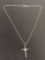 Hand-Wire Wrapped Sterling Silver Cross w/ 20