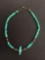 Old Pawn Native American Hand-Strung Turquose & Sterling Silver 14