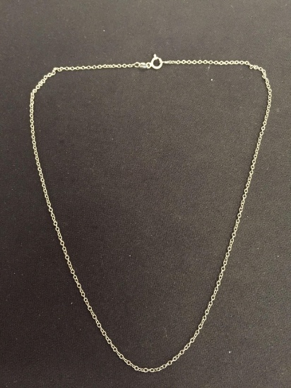 Italian Made 18" Sterling Silver Cable Chain
