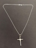 Hand-Wire Wrapped Sterling Silver Cross w/ 20