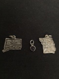 Three Sterling Silver Pendants