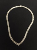 Italian Made Sterling Silver Riccio Link Necklace-36 Grams