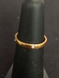Gold-Tone Gypsy Set White Sapphire Sterling Silver Eternity Band - Size 4.5