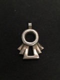 Old Pawn Mexico Sterling Silver Mayan Pendant