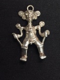 Old Pawn Mexico Sterling Silver Mayan Pendant