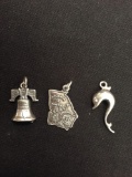 Three Sterling Silver Pendants