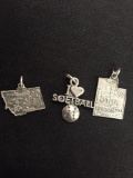 Three Sterling Silver Pendants