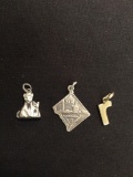 Three Sterling Silver Pendants