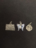 Three Sterling Silver Pendants