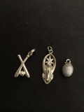 Three Sterling Silver Pendants